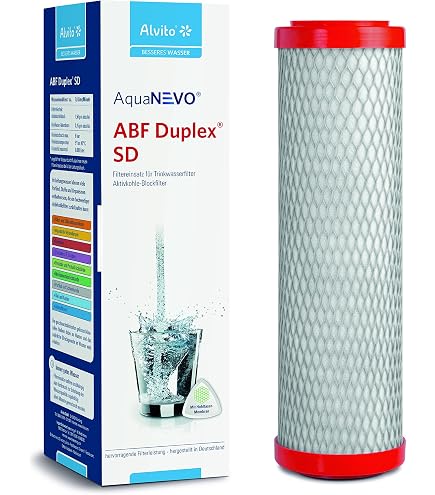 Filtro Per Acqua Alvito ABF Primus EM AquaNevo - Con Carbone Attivo E Ceramica EM, Fino A 8000 Litri