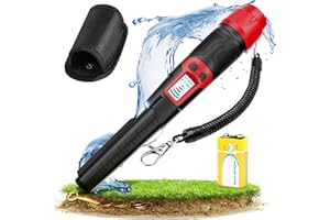 KAIWEETS Metal Detector Pinpointer, 360° IP68 Waterproof Handheld Gold Detector with LCD Screen, 3 Alert Modes Metal Detector Kids Adults, Innovative Interference Cancellation for Gold, Relics, Coins