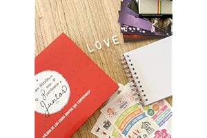 Album fotos HappyMots | Dime Dónde y Nos Perdemos Juntos | Viene con Caja Protectora | Album Fotos para Pegar y Escribir | 22cm x 15cm | Set de Pegatinas Decorativas Incluido.