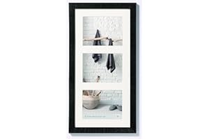 walther design Marco de Fotos Negro 3X 15x20 cm galería con passepartout, Marco de Madera Home HO352B