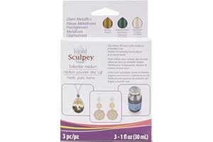 Sculpey Polyform Sculpey Liquid Medium-Glam 3 x 29 ml Metal ALSGLM1