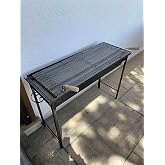 40x100 cm Oluklu lama Izgaralı Demir Mangal barbek&uuml; 75 cm ge&ccedil;meli ayaklı portatif katlanabilir