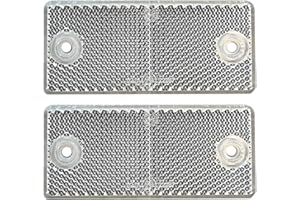 Grendle 2 pack Reflector for Cavaran E APPROVED Screw Mounted Caravan/Truck/Trailer/Boat/Fence posts Safety Rectangular Reflectors