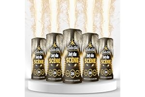 Zenda club® 5 getti di scena 2 metri 30 secondi argento, altezza effetto 2 metri, articolo venduto in multipli di 5 - Senza trigger-5 getti di colore argento