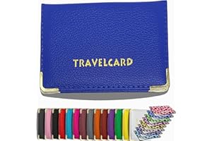 HITHIKA - New Leather Oyster Travel Card Bus Pass Holder Wallet Rail Card Cover CASE (Blue)