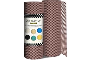 DIY Doctor Rollos Antideslizantes (2 Unidades) – 190 x 30cm – Alfombrilla de Goma para Alfombras y Cajones – Chocolate