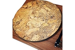 TazStudio Premium slipmat- Cork Turntable Mat for Better Sound Support on Vinyl LP Record Player- Decorative Specially Designed Cork [3mm Thick] Original Art Design-m4- Special