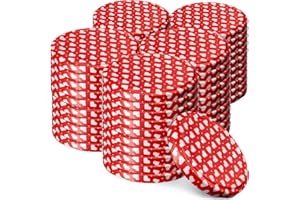 KADAX Schraubdeckel fi66 mm, Ersatzdeckel Set aus Metall, Einmachdeckel passend für 200ml und 315ml Gläser, Twist-Off-Deckel mit 4 Einrastzähnen, Deckel (Herz, 50 Stück)