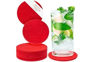MIQIO® Design - Posavasos de Fieltro en Estilo Escandinavo - Set de 10 (Lavables)