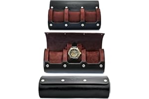 M MIRAGE LUXURY TRAVEL Custodia per orologi da uomo – Custodia da viaggio per orologi – Organizzatore e display – Mirage Watch Roll Case…