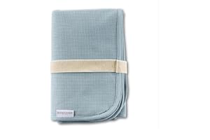 Hofbrucker® Windeltasche mit Wickelunterlage für unterwegs, faltbare Wickelclutch mit Organizer für Windeln & Feuchttücher, Abwischbar, Must Have für die Baby Erstausstattung (taubenblau)