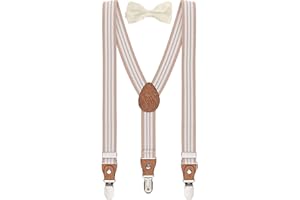 BomGuard Ensemble Bretelles & Nœud Papillon Enfant – Réglable – Pour Garçon 2–7 Ans – Élégant pour Mariage, Baptême, Anniversaire, Fête – Accessoire Tenue Bébé Enfant