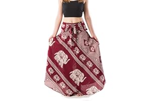 BANJAMATH Women's Long Maxi Bohemian Style Gypsy Boho Hippie Summer Beach Skirt