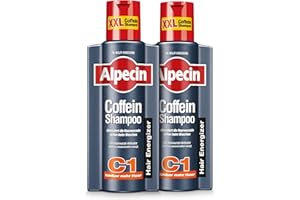 Alpecin Shampooing à la caféine C1-2 x 375 ml – Contre la chute des cheveux héréditaire | Anti-chute | Ressentez plus de cheveux | Renforce les racines et la croissance des cheveux | Soin des cheveux