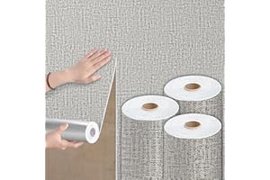 Anttyscar Grey Thicken Self Adhesive Wallpaper 3D Thermal Insulating Peel and Stick Wallpaper Thermal Insulating Wall Panels Stick On Wall Covering Kitchen Removable Furniture Sticker 3Roll