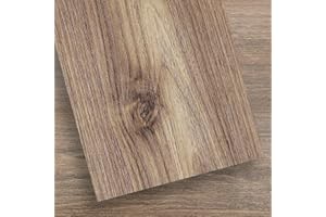 TIBBERS Suelo Vinílico Autoadhesivo, 36 Lamas de 15 x 91 cm (5,01 m²), PVC Impermeable y Recortable, Alta Adherencia, Imitación Madera, SMD006