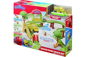 Chuggington Safari Park Track Set | Serie motorizzata | Esclusivo treno Mtambo Touch & Go incluso | Giocattoli per 3+ anni, multicolore