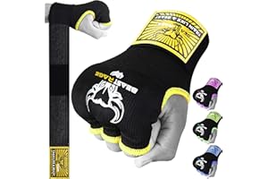 BEAST RAGE Gants de Boxe en Gel MMA de 75 cm de Long, rembourrés, élastiques, pour Sac de Frappe, entraînement Muay Thai, Bandages UFC pour Hommes, Femmes, Enfants