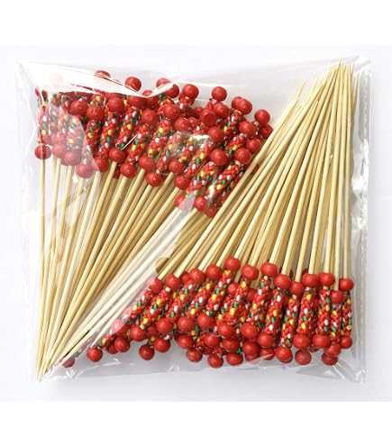 100PCS stuzzicadenti decorativi di bambù 12cm bast... – Vicedeal