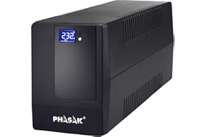 Phasak PH 9420 - Sistema de alimentación ininterrumpida (2000 VA, LCD, USB, RJ45)