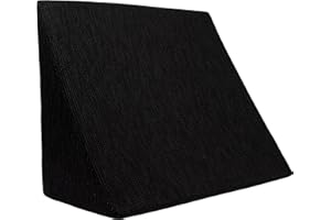 Formalind - Das Fantastische XL Keilkissen 60x50x30cm - Formstabiles XL Lesekissen für Bett & Couch. Lesekissen mit abnehmbarem & waschbarem Bezug. Vielfältiges Reflux Kissen. Schwarz