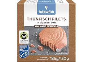 followfish MSC Tuna Fillets in Own Juice, 185 g