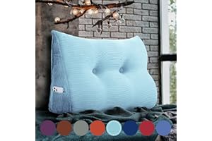 ‎RUCENER Rucener Großen Dreieckigen Kissen Hohen Rückenlehne Kissen Rückenlehne für Bett Rückenlehne Kissen Hohen Perfekt AlsKissen Zum Fernsehen und Lesen Gibt Es in Vielen Größen Himmelblau 60 cm