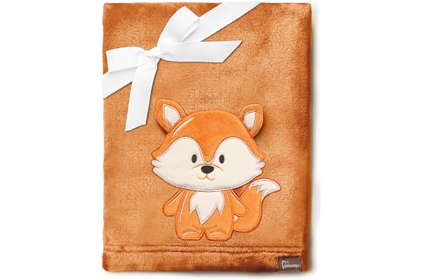 Be Mammy Couverture chaude pour bébé Peluche cadeau pour enfant avec motif 3D BE20-168 (Marron - Renard)