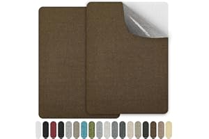 GUYI GYGYL 2 Pcs 20.3cm X 28cm (8 X 11in) Fabric Repair Patches, Linen Repair Patches, Self-Adhesive Fabric Patch for Sofas, Couch, Furniture,Tote Bags, Car Seats-Dark Brown