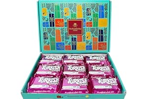 THE BRAMBLE BAY Turkish Delight Chocolate Gift Box contains Frys Delights, Birthday Gifts, Mothers Day, Easter, Get Well, Christmas, Sweet Treats for Kids & Retro Chocolates