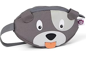 Affenzahn Torba na brzuch dla dzieci w przedszkolu, Pies – szary., jeden rozmiar