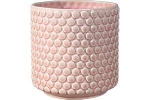 Bloomingville Blumentopf Dot - Dekorative Blumentöpfe für den Innenbereich, Retro-Stil, kreativ, M (15,5 cm Ø), Rosa, Keramik
