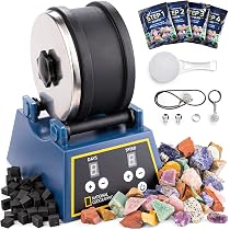 NATIONAL GEOGRAPHIC Kit De Recarga Para Pulir Piedras – 1,36 Kg De Piedras De Madagascar, 4 Granos De Carburo De Silicio Y GemFoam