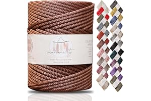 Makromecity, premium polyester makramé sladd 5 mm x 104 meter (33 fot) 5 mm polypropen makramé sladd virkad makramé väska sladd hantverk för vägghängningar, väskor, underplatta, matta