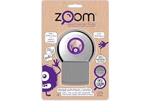 AROIJUN ZOOM Smart Precision Tools Läusekamm, zur Entfernung von Läusen und Nissen mit Lupe – aus gehärtetem Edelstahl mit Zinken mit mikro-Riffelung & Abgerundete Enden (Silber, 1 Stück)