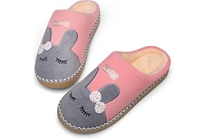 Mishansha Zapatillas de Casa Mujer Hombre Antideslizante Cómodas Pantuflas para Invierno Cálido Suave