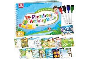 ‎COOGAM Coogam, Bleistiftsteuerung, Arbeitsbuch, zum Schreiben Lernen, Alphabet, ABC, Buchstaben, Zahlen, Handschrift, Feinmotorik, Montessori, pädagogisches Spielzeug, Geschenk für Vorschulkinder