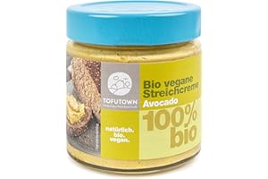 TofuTown - Bio Veganer Brotaufstrich Streichcreme Avocado – 6x180g Vorratspack, 100% Bio, Veganer Aufstrich, Ohne Künstliche Zusatzstoffe, Ungekühlt haltbar, Veggie & Vegan Snacks
