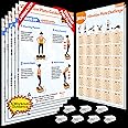 Vibration Plate Exercise Machine Poster - 6 Workout Guidance & 2 Pcs Planner, Comprehensive Whole Body Wave Vibrating Workout Chart