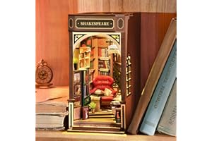 Rolife Book Store Kit Book Nook,Booknook Diorama Shakespeare,Regalo di Decorazione della scrivania per Gli Insegnanti(TGB07)
