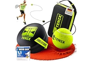 ‎TENIX TENIX® Tennis-Trainer Set [mit Power-Grip-System] Tennis Trainingsgerät für Kinder & Erwachsene | Tennis alleine Spielen im Hof, im Park, auf dem Tennisplatz | Hole dir deinen Selbst-Trainer!