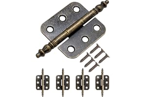 HOMETOOLS.EU FUXXER® - bisagras antiguas, bisagras de metal de hierro, diseño clásico, para armarios, puertas de armario, maletas, cajas de estilo retro de la casa vintage, 70 x 35 mm, bronce, juego de 2