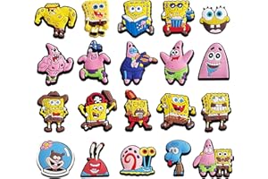 EGEKTBH Shoe Charms for SpongeBob, Cartoon Shoe Decoration for Crocs Clog, Decoration Charms Accessories Pins Gifts for Kids Boy Girl Adult Men Women