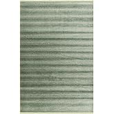 Koza Carpet Stripe Green Rug Anti-Slip Base Living Room Living Room Antre Carpet 33011a, 60 x 100