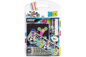 Teen Titans Go! Lot De Fournitures Scolaires Pour Enfants, Set De Bureau 12 Articles Papeterie Kawaii Avec Cahier, Carnet De Notes, Trousse Scolaire, Idée De Cadeau Rentrée Scolaire Fille Ou Garcon