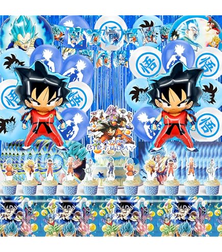 Kit Décoration Anniversaire Thème Dragon 9 Ans - 100 Pièces : Ballons, Assiettes, Serviettes, Nappe, Décorations Gâteau