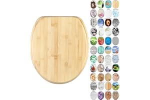 Sanilo Sedile WC con chiusura ammortizzata, grande scelta di belli coprwater da legno robusto e di alta qualità (Bambù)