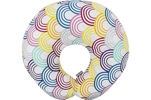 Kinder Valley Breastfeeding Pillows - Donut Breastfeeding Pillow, Bottle Feeding Maternity Nursing Pillow, Baby Support Feeding Cushion with Washable & Removable Cover | (Whatever the Weather)