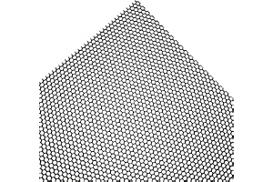 Perforerad plåt, svart – hexagonalgaller HV2-2,5 – DC01, stål – 1,0 mm tjock – snitt enligt mått (1 000 mm x 150 mm)