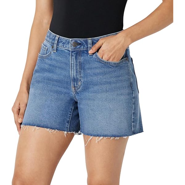 Noisy May Curve - Pantaloncini di jeans a vita alta neri